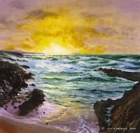 Sunset Porth Ysgaden Thumbnail